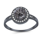 Round Halo CZ Ring