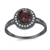 Round Halo CZ Ring