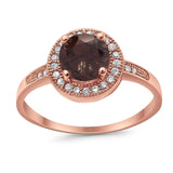 Round Halo CZ Ring