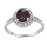 Round Halo CZ Ring