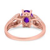Art Deco Oval Natural Stone Wedding Ring