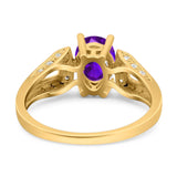 Art Deco Oval Natural Stone Wedding Ring
