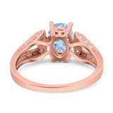 Art Deco Oval Natural Stone Wedding Ring