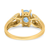 Art Deco Oval Natural Stone Wedding Ring