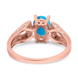 Art Deco Oval Natural Stone Wedding Ring