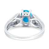 Art Deco Oval Natural Stone Wedding Ring
