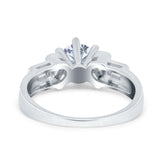 Art Deco Round Natural Stone Cocktail Ring