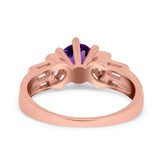 Art Deco Round Natural Stone Cocktail Ring