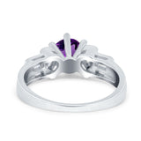 Art Deco Round Natural Stone Cocktail Ring
