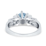 Art Deco Round Natural Stone Cocktail Ring