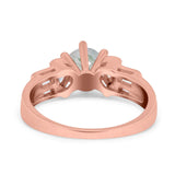 Art Deco Round Natural Stone Cocktail Ring