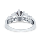 Art Deco Round Natural Stone Cocktail Ring
