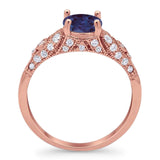 Vintage Style Round Natural Stone Ring