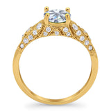 Vintage Style Round Natural Stone Ring