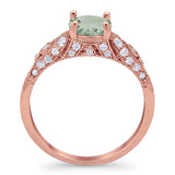 Vintage Style Round Natural Stone Ring