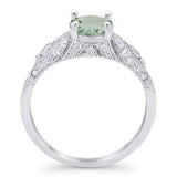 Vintage Style Round Natural Stone Ring