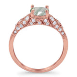 Vintage Style Round Natural Stone Ring