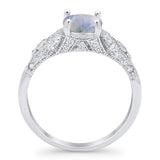 Vintage Style Round Natural Stone Ring