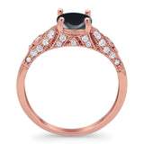 Vintage Style Round Natural Stone Ring