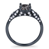 Vintage Style Round Natural Stone Ring