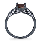 Vintage Style Round Natural Stone Ring