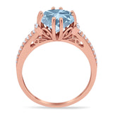 Round Natural Stone Solitaire Ring