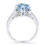 Round Natural Stone Solitaire Ring