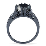 Round Natural Stone Solitaire Ring