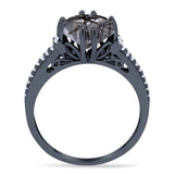 Round Natural Stone Solitaire Ring