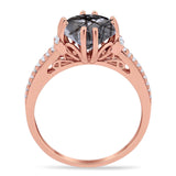 Round Natural Stone Solitaire Ring