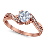 Art Deco Round Natural Stone Twisted Ring