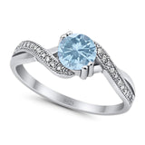 Art Deco Round Natural Stone Twisted Ring