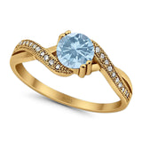 Art Deco Round Natural Stone Twisted Ring