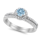 Two Piece Round Natural Stone Ring