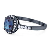 Art Deco Oval Natural Stone Wedding Ring