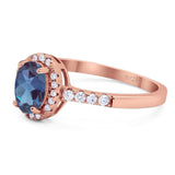 Art Deco Oval Natural Stone Wedding Ring