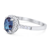 Art Deco Oval Natural Stone Wedding Ring