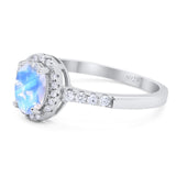 Art Deco Oval Natural Stone Wedding Ring