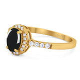 Art Deco Oval Natural Stone Wedding Ring