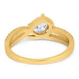 Oval Natural Stone Split Shank Ring