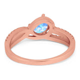 Oval Natural Stone Split Shank Ring