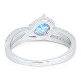 Oval Natural Stone Split Shank Ring