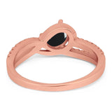 Oval Natural Stone Split Shank Ring