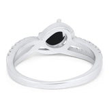 Oval Natural Stone Split Shank Ring