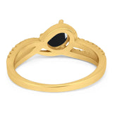 Oval Natural Stone Split Shank Ring