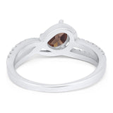 Oval Natural Stone Split Shank Ring