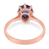 Art Deco Pear Teardrop Natural Stone Ring