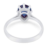 Art Deco Pear Teardrop Natural Stone Ring