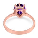 Art Deco Pear Teardrop Natural Stone Ring