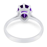 Art Deco Pear Teardrop Natural Stone Ring